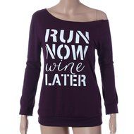 AIMTOPPY Women Loose Tops Long Sleeve T-Shirt Casual Blouse (M, Purple) N2