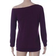 AIMTOPPY Women Loose Tops Long Sleeve T-Shirt Casual Blouse (M, Purple) N4