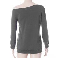 AIMTOPPY Women Loose Tops Long Sleeve T-Shirt Casual Blouse (M, Purple) N9