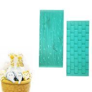 Mikiso 1202 Texture 2-Piece Mold Set Tree Bark and Brick Wall Impression Moulds Gum Paste Impression Mat Fondant...