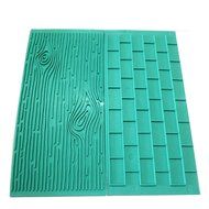 Mikiso 1202 Texture 2-Piece Mold Set Tree Bark and Brick Wall Impression Moulds Gum Paste Impression Mat Fondant... N5