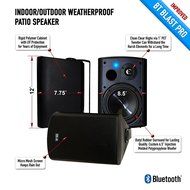 Sound Appeal Wireless Bluetooth Weatherproof Speakers (Black, 6.50 Inch, Pair) N4