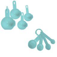 10 pcs Turquoise Kitchen Measuring Cup Set 1.5 Qt and Spoon Set N2