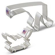 Ann Clark Maryland Cookie Cutter Set - 2 Piece - Maryland and Crab Cookie - Tin Plated Steel