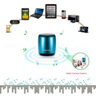 Mini Bluetooth Speaker Portable, Aibesser Built-in Mic with Selfie Camera Feature for iPhone ,Tablet (Blue) N2