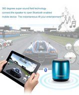 Mini Bluetooth Speaker Portable, Aibesser Built-in Mic with Selfie Camera Feature for iPhone ,Tablet (Blue) N4