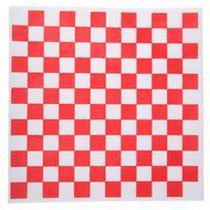 CakeSupply Checkered Deli Basket Liner, 12 x 12 Inch, Red and White, 100 Count