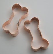 Pair of 2.5 Inch Little Dog Bone Cookie Cutters
