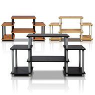 Furinno 11257BK/GY Turn-N-Tube No Tools Entertainment TV Stands, Black/Grey N4