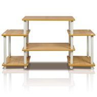Furinno 11257BK/GY Turn-N-Tube No Tools Entertainment TV Stands, Black/Grey N5