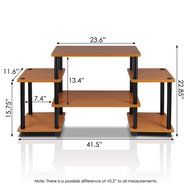 Furinno 11257BK/GY Turn-N-Tube No Tools Entertainment TV Stands, Black/Grey N10