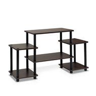 Furinno 11257BK/GY Turn-N-Tube No Tools Entertainment TV Stands, Black/Grey N13