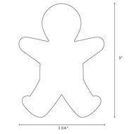 Happy Gingerbread Man Cookie Cutter - Ann Clark - 5 Inches - US Tin Plated Steel N2