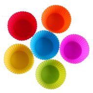 Lingstar 24-Pack Reusable Silicone Baking Cups Cupcake Liners - Muffin Cups Cake Molds N4