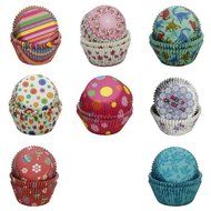 SophieBella 200-Count 8-Styles-Assorted Baking-Cups Muffin-Liners Style-C for Wedding Holiday Party