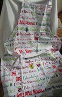 Spanish Hispanic Christmas Feliz Navidad Feliz Ano Nuevo Kitchen Baking Apron