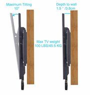 Mounting Dream MD2268-MK TV Wall Mount Tilting Bracket for Most 26-55 Inch LED, LCD and Plasma TVs up to VESA... N3