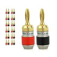 Mediabridge Banana Plugs - Corrosion-Resistant 24K Gold-Plated Connectors - 12 Pair/24 Banana Plugs (Part# SPC-BP2...
