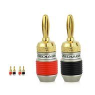 Mediabridge Banana Plugs - Corrosion-Resistant 24K Gold-Plated Connectors - 12 Pair/24 Banana Plugs (Part# SPC-BP2... N10