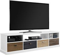 Altra Mercer 50&quot; TV Console with Multicolored Door Fronts, White N15