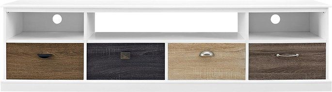 Altra Mercer 50&quot; TV Console with Multicolored Door Fronts, White N16