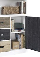 Altra Mercer 50" TV Console with Multicolored Door Fronts, White N24