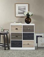 Altra Mercer 50" TV Console with Multicolored Door Fronts, White N50