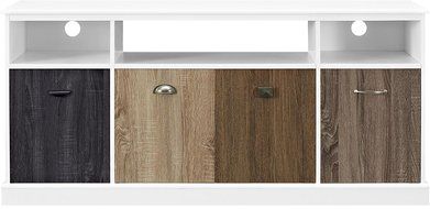 Altra Mercer 50" TV Console with Multicolored Door Fronts, White N53