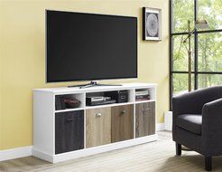 Altra Mercer 50" TV Console with Multicolored Door Fronts, White N55