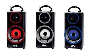 QFX BT-168 Rechargeable Speaker w/Bluetooth/FM/USB/SD In - SILVER