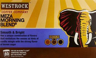 Westrock Coffee Company Meza Morning Blend Best Medium Roast Gourmet Single Serve Cups, 28.22 Ounce, 80 Count N3