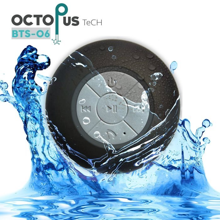 Bluetooth Waterproof Speaker with built-in microphone and usb charging cable compatible with iphone galaxy sony...