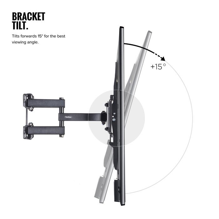 VonHaus Double Arm Articulating Cantilever TV Bracket Wall Mount with Tilt- for 23"-56" LCD LED Plasma Flat Panels... N4