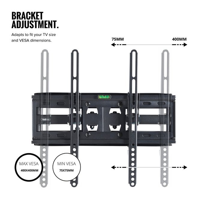 VonHaus Double Arm Articulating Cantilever TV Bracket Wall Mount with Tilt- for 23"-56" LCD LED Plasma Flat Panels... N5