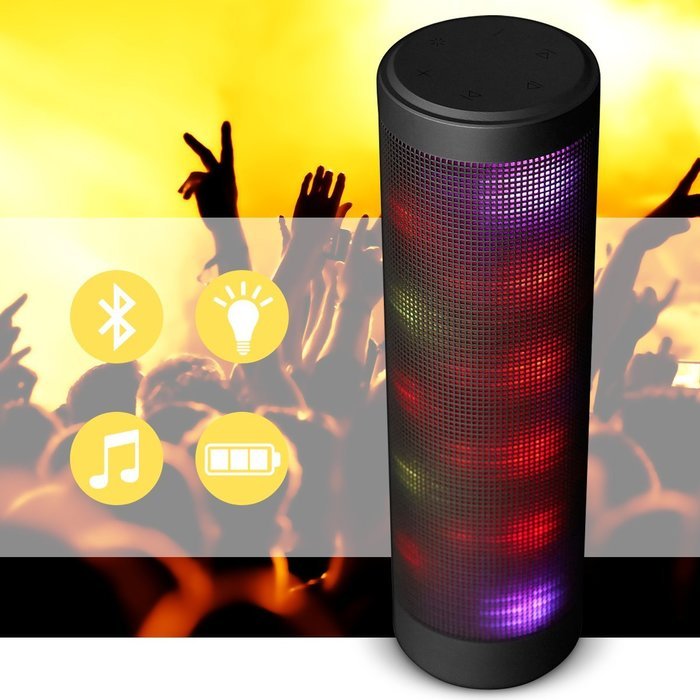 Bluetooth Speakers, Oittm Pulse Portable Bluetooth 4.0 Hi-Fi Wireless Speaker with 6 LED Light Visual Modes and... N13
