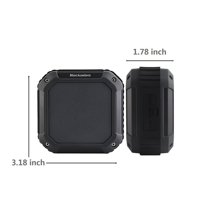 Blackzebra Wireless Portable Water Resistant Bluetooth V4.1 Bluetooth Speaker for Outdoor/ Shower,Indoor with...