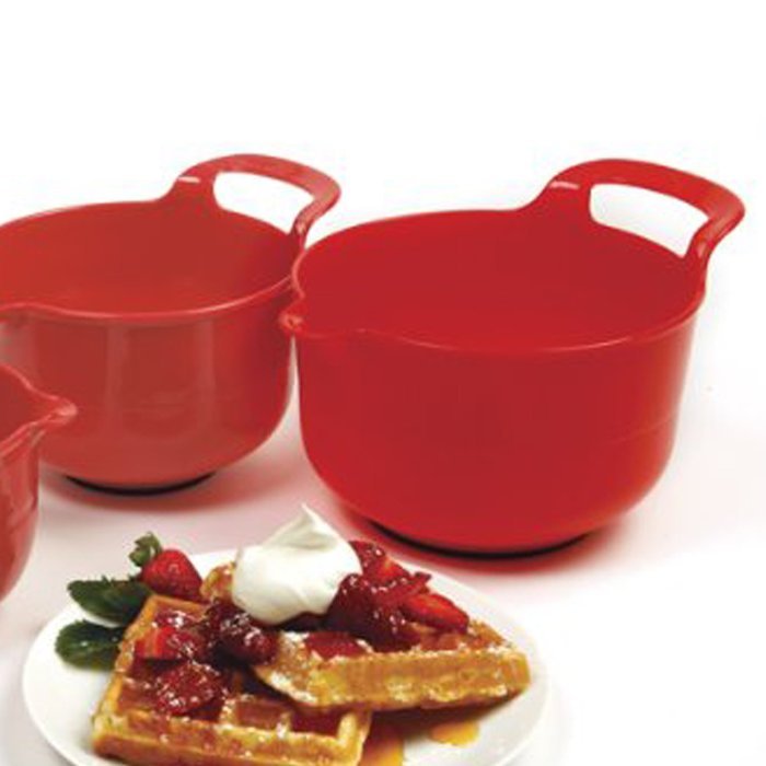Norpro Mixing Bowls, Red, Set of 3 N3