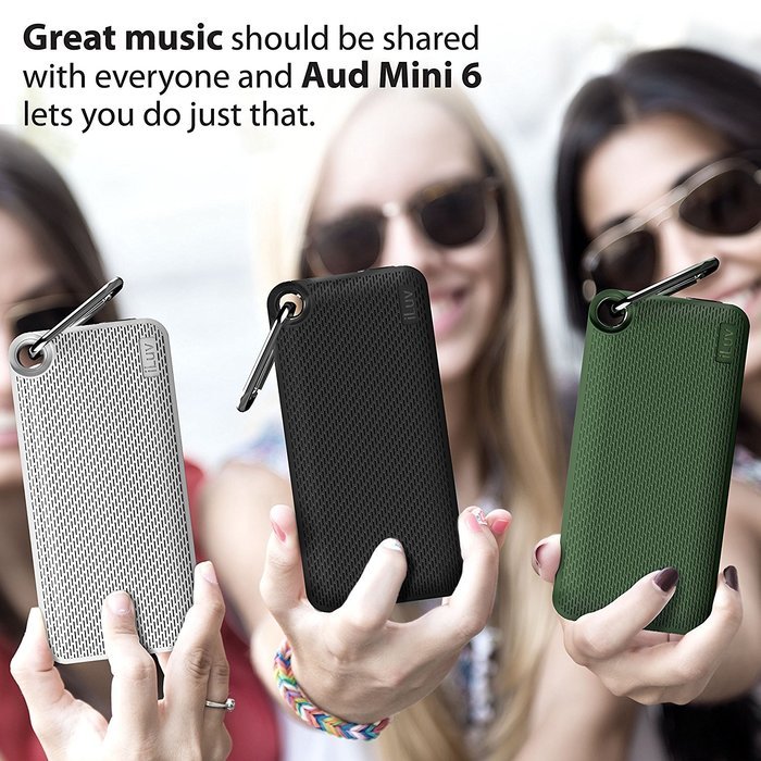 iLuv Aud Mini 6 (AUDMINI6) Slim Portable Weather-Resistant Bluetooth Speaker for iPhone, iPad, and other Smart... N12