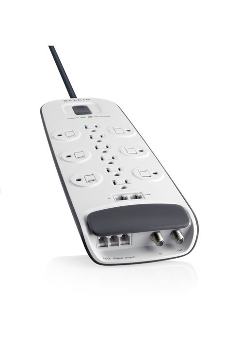 Belkin 12-Outlet Advanced Power Strip Surge Protector with 6-Foot Power Cord and 2 USB Charging Ports, 4000 Joules... N3
