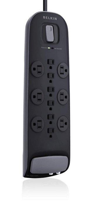 Belkin 12-Outlet Advanced Power Strip Surge Protector with 6-Foot Power Cord and 2 USB Charging Ports, 4000 Joules... N9