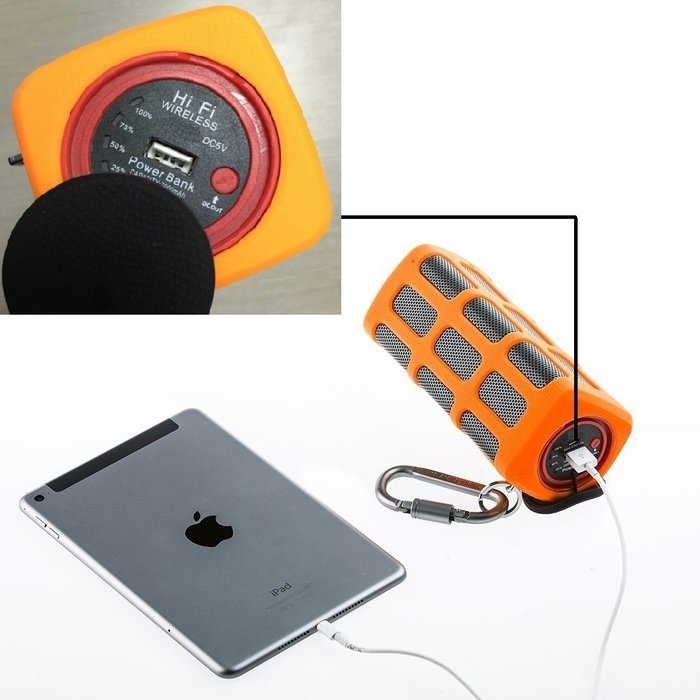 Portable Waterproof Bluetooth Wireless Speaker with PowerBank 5200mAh Rechargeable Battery,20 Hours Playtime,... N3