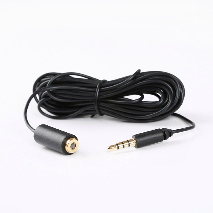 Movo PM10EC6 20-foot (6m) TRRS Female 3.5mm to TRRS Male 3.5mm Microphone Extension Cable for Smartphones N3