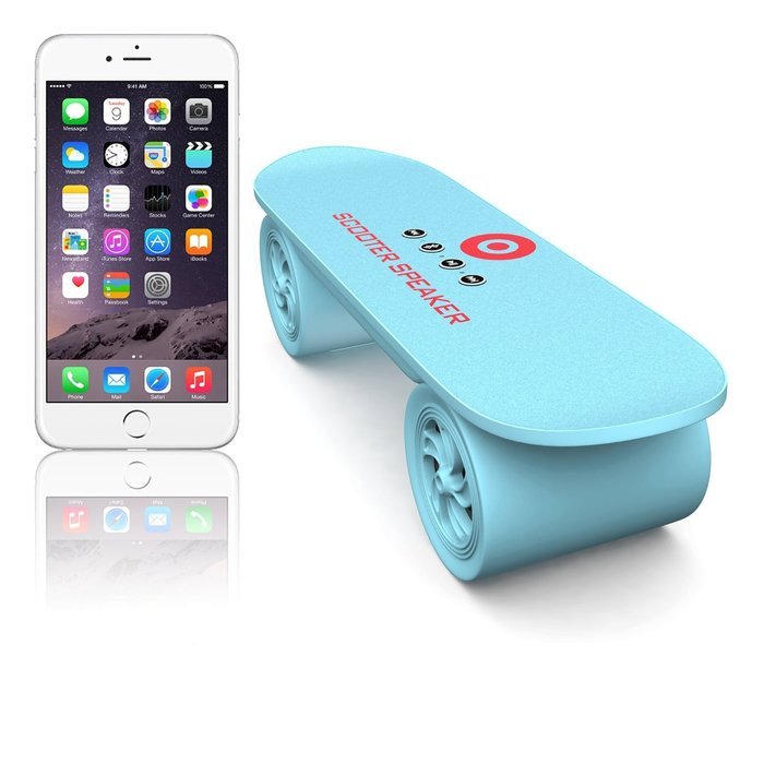 Scooter Speaker,WONFAST&reg; Portable Mini Skateboard Scooter Wireless Bluetooth Speakers Music Player for iPhone... N22