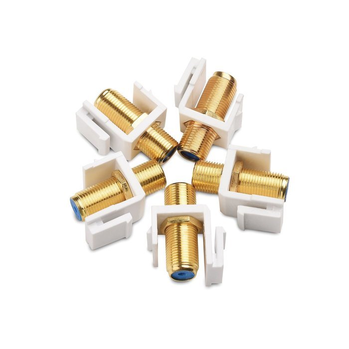 Cable Matters (5-Pack) Gold-Plated RG6 Keystone Jack Insert N2