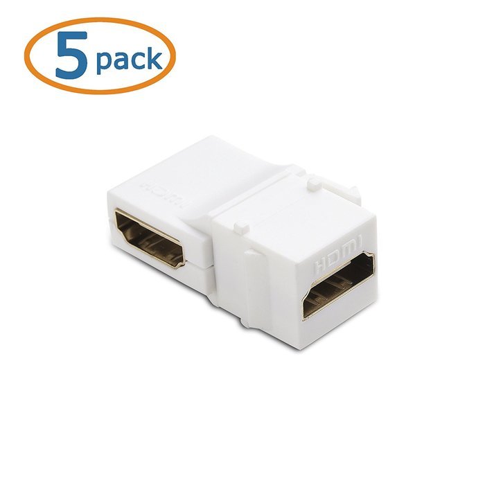 Cable Matters (5-Pack) Gold-Plated RG6 Keystone Jack Insert N26