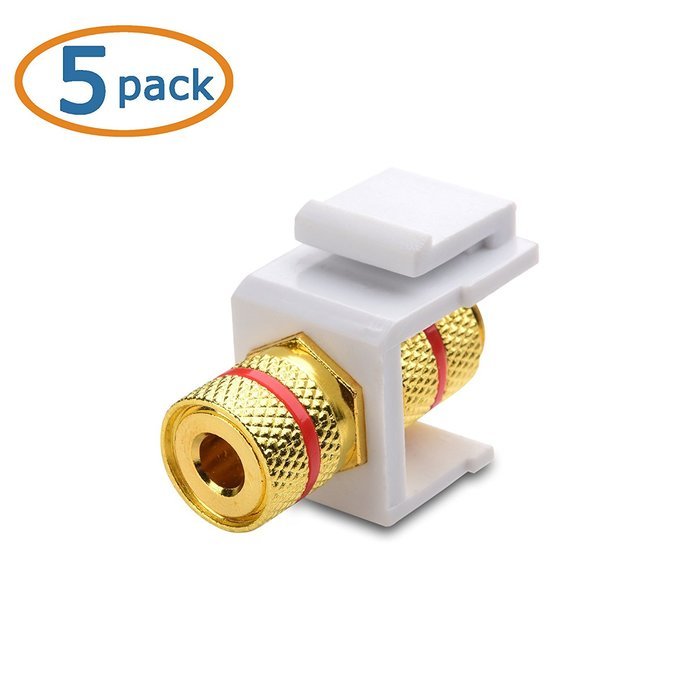 Cable Matters (5-Pack) Gold-Plated RG6 Keystone Jack Insert N40