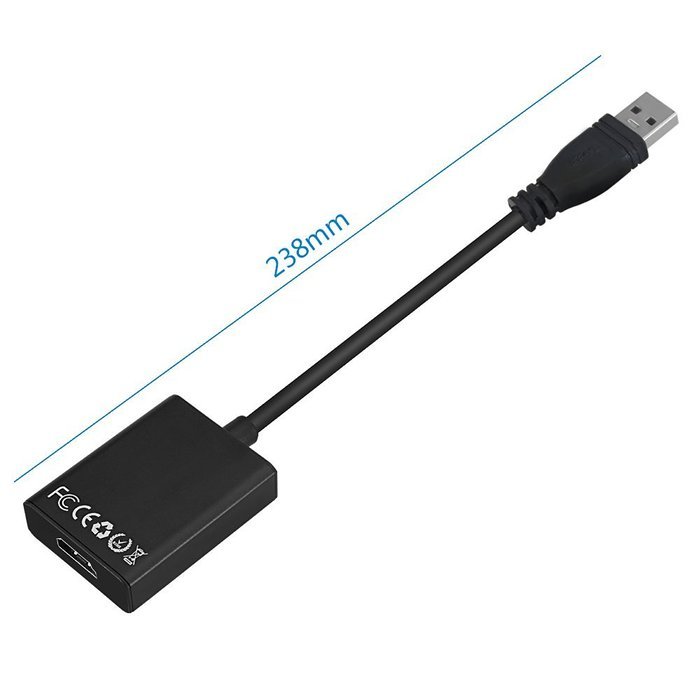USB 3.0 to HDMI 1080P Adapter Cable Aluminium Alloy Case, Topoint USB to HDMI External Video Card Multi Monitor... N7