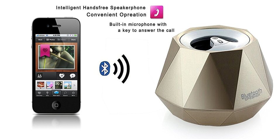 PINGKO Beautiful Portable Built-in Microphone for Hands-Free Phone Call Mini High-end Stereo Diamond Bluetooth... N2