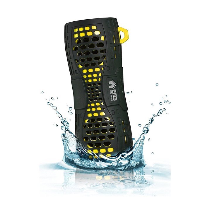 EMB ES900BT-YB Water Resistant Super Loud Portable Bluetooth Speaker - YELLOW on BLACK