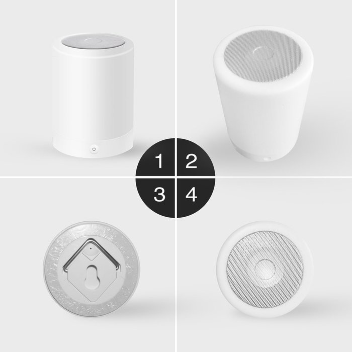 Simpome Wireless LED Bluetooth Speakers,Dimmable Night Light with Bluetooth 4.0 Speaker, Smart Touch LED Mood... N5